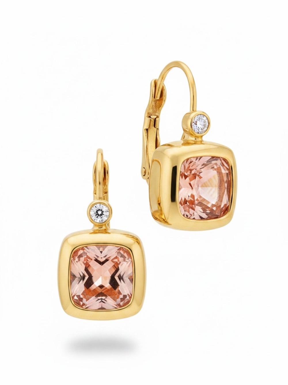 Joan Rivers Gold-Tone Earrings with Pink and Clear Stones